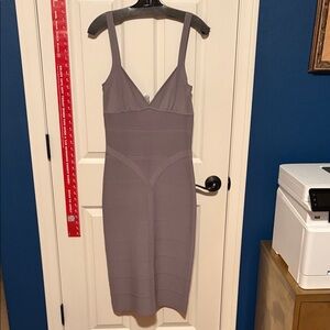 Herve Leger Charcoal Dress